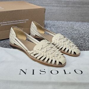 Nisolo Women's Huarache Sandal NEW size 7.5 In Bone